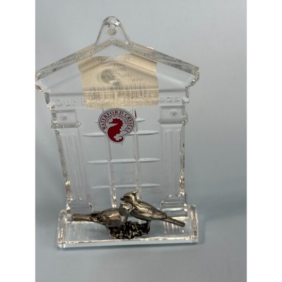 Waterford Crystal "Our First Christmas" 2004 Ornament With Love Birds Design Box - Picture 2 of 8